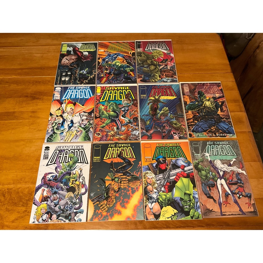 Savage‎ Dragon Comic Book Lot Image Comics 90s 100 Pg Lot of 11